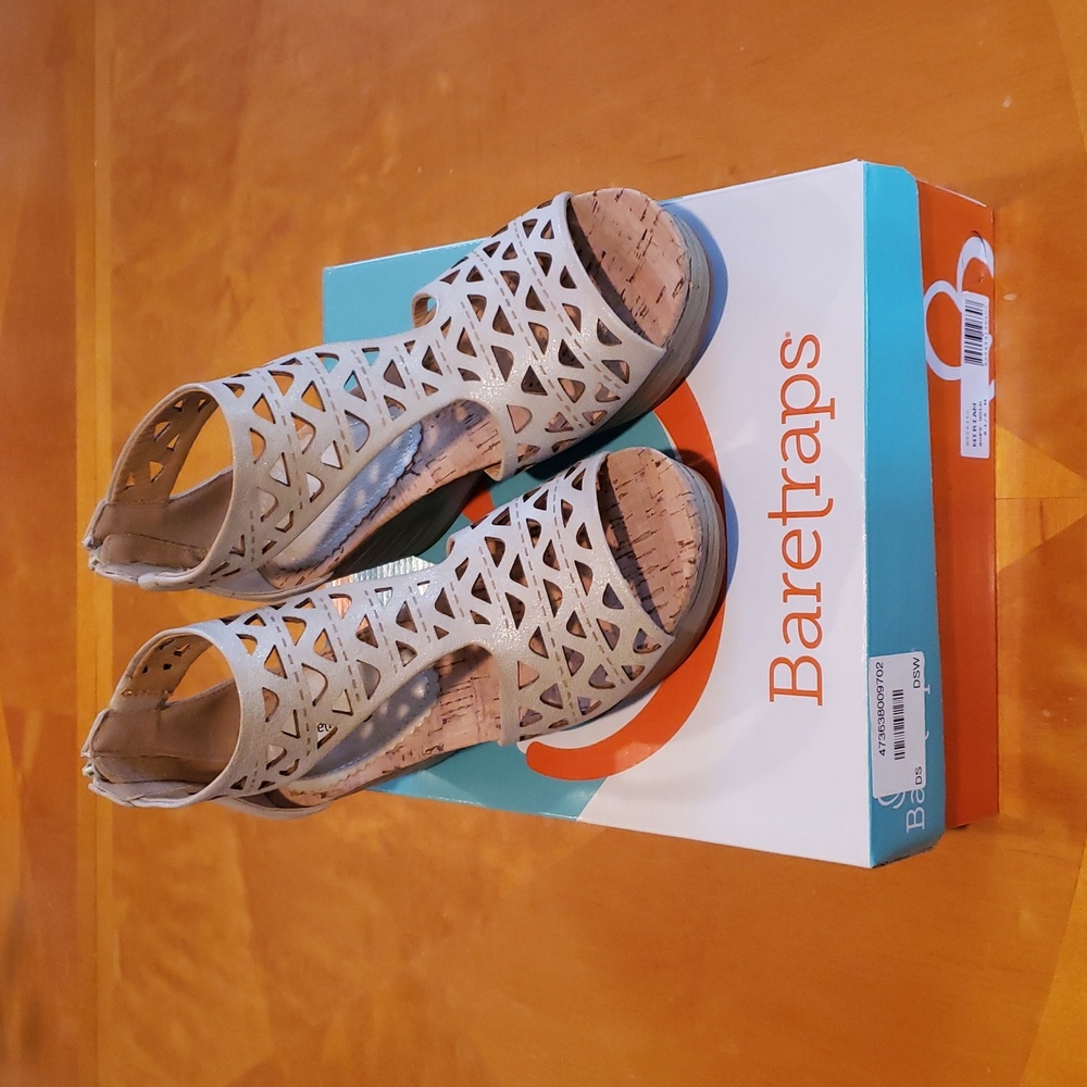 BareTraps Gold and Tan Wedges for Effortless Style